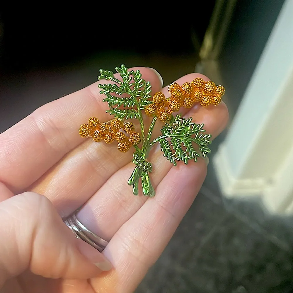 Holly Branch Brooch